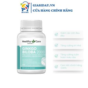 (HSD 2027) Bổ Não Healthy Care Ginkgo Biloba 2000 100 Viên Thực Phẩm Chức Năng Úc Chính Hãng