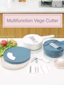 9 IN 1 Multifunction Vege Cutter Easy Chopper Carrot Grater Kitchen Tool Manual Vegetable Cutter 9in1