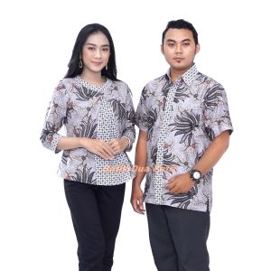 Desain Batik Dua Putri: Seragam Kantor Pria & Wanita Warna Grey