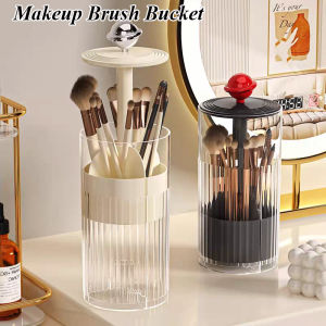 BERMA BABY Automatic Lifting Makeup Brush Bucket Dustproof Cosmetics Storage Box High-End Large Capacity Tools