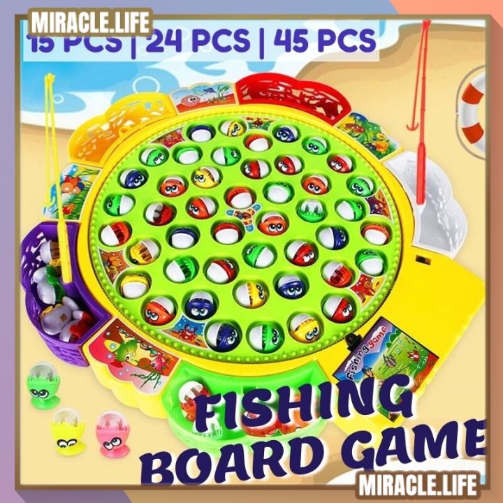 Electronic Musical Rotating Fishing Board Game Kids Classic Toy