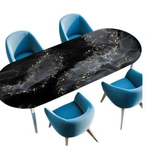 Mạnh mẽ ellipsoidal Khăn trải bàn tràn bằng chứng hoa văn Cẩm Thạch vải polyester gấp kháng mặt đơn giản scullery sàn 36x60 42x60