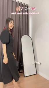 IOS SHOP GWEN MINI DRESS MOSCREPE WANITA KOREAN STYLE OOTD CANTIK