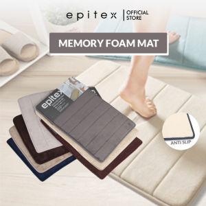 Epitex Deluxe Memory Foam Floor Mat - Bath Mat 63 x 41cm | Ultra Absorbent Anti Slip Bathroom Rug Quick Dry Soft Coral Velvet 350g