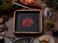 Antique D20 Square Mini Tray | ถาดไม้ ถาดทอย ลูกเต๋า Dice DnD D&D MTG RPG TRPG เกมกระดาน บอร์ดเกม Game Magic เมจิก. 