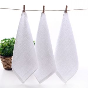 Polocat Cotton disposable white square towel soft absorbent small square towel gift towel