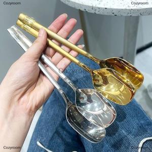 [COD] Cozyroom Long Handle Square Head Spoon Lantern Stainless Steel Watermelon Spoon Thickened Household Kitchen Supplies
