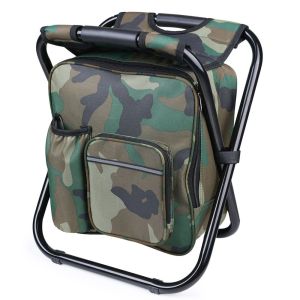 【wuxih】Folding Stool beg galas Insulated Cooler Bag Camping lipat memancing pelbagai fungsi kerusi dengan Pocket depan dan Pocket botol untuk acara luar kembara perjalanan pantai