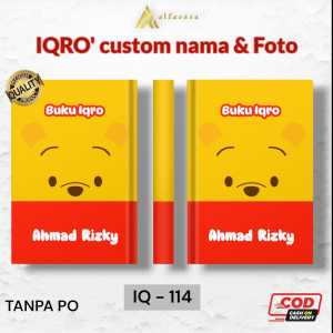 Alfareza - Buku Iqro QRCode Custom Nama & Foto Hardcover Softcover Full Color BW / Iqra Full Color BW Jilid 1 - 6 Lengkap