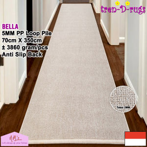 Tren-D-rugs Karpet polos permadani aesthetic modern bulu alas lantai lorong runner koridor lobby hotel panjang anti slip minimalis 70 cm x 350 cm - NMs
