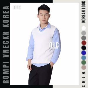 Rompi Rajut Korea Pria Vneck Korea Vest  Ian / Sweater Rompi Korea Leher V - NIC Fashion