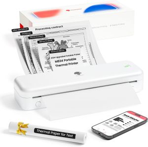 Máy In Nhiệt Mini Khổ A4 Di Động Phomemo M834-In giấy nhiệt khổ A4/A6/A7/A8- Kết nối Bluetooth in trực tiếp từ ĐT USB với máy tính