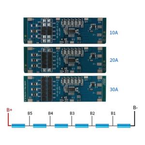 Balanced BMS 6S 21.V 22.2V 25.2V 10A 20A 30A 40A Li-ion Lithium  3.6/3.7V-4.2V 18650/21700 Battery Charge Board Short Circuit Protection for Power Bank DIY 6-series lithium battery protection board with balanced fascia  lithium battery protection board