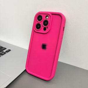 With Logo Silicone Solid Color Soft Skin-friendly Shockproof Phone Case For iPhone 17 16 15 14 Pro Max Plus 13 12 11 Pro Max XR XS Max Simple Full Cover Phone Casing Fashion Anti-fingerprint Anti-fall Phone Cover Shell