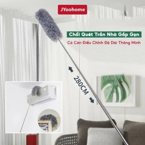 Chổi Quét Trần Nhà Có Điều Chỉnh Độ Dài Tới 28m Cây Phất Trần Quét Mạng Nhện Lau Bụi Bẩn