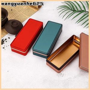 [WYH Store] 👗 Multicolor Tinplate Rectangular Storage Box Container with Lid Small Tin Boxes Empty Containers Storage Box Case Organizer