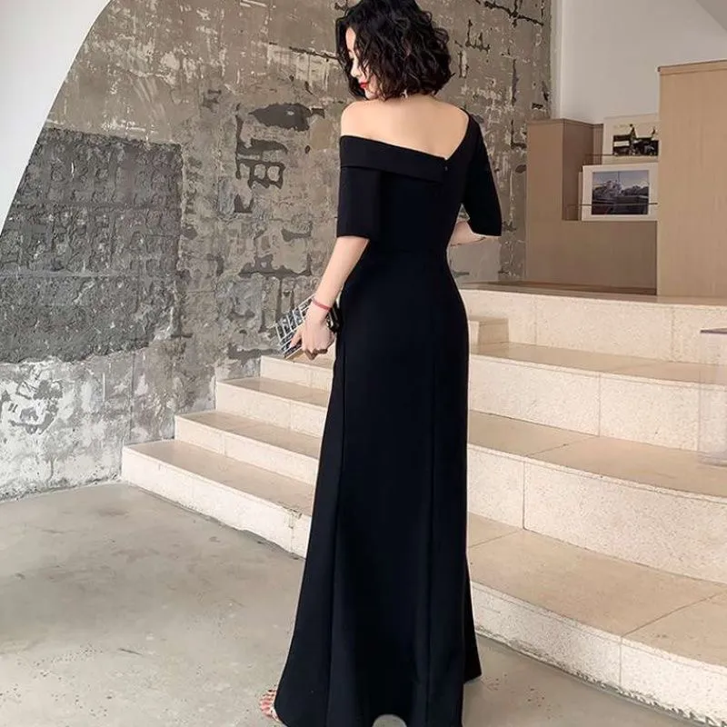 Elegant long outlet black evening dresses