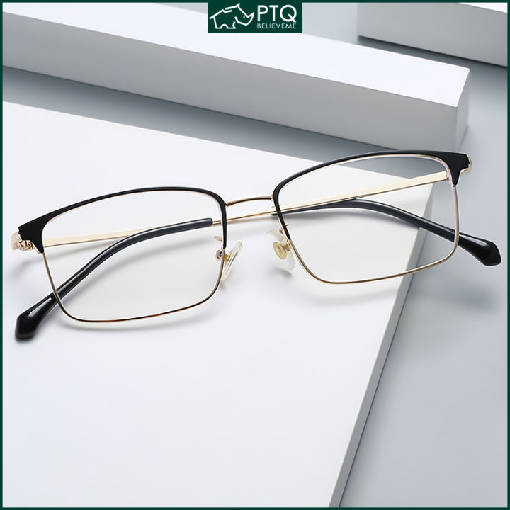 New Business Glasses Frame For Men Metal Retro Half Frame Glasses Frame With Myopia Eyeglasses 1562