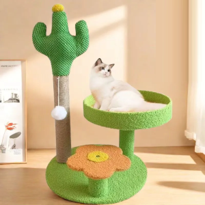 อพาร์ทเมนต์แมวไม้เนื้อแข็ง ตู้โชว์แมว สามารถใช้เป็นโต๊ะข้างเตียง บ้านแมวขนาดใหญ่ มันสามารถใส่กระบะทรายแมวรวมถึงอาหาร สามารถเก็บ