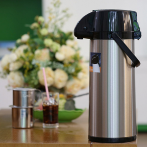 Phích nước Rạng Đông 2.5 lít có cần bơm cao cấp chất liệu inox Bình thuỷ cafe giữ nhiệt Model RD-2545 ST1.E