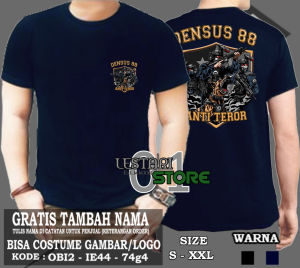 KAOS POLISI DENSUS 88 ANTI TEROR - TSHIRT DENSUS 88 -KAOS PANJANG POLISI DENSUS 88 ANTI TEROR - MENGGUNAKAN BAHAN COTTON 30S