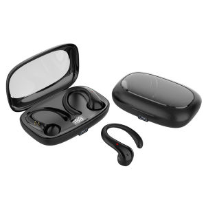 New Waterproof Bluetooth Earphone Wireless Smart Digital Display Hanging Ear Bluetooth Headset Comfortable and Not in The Ear Open Sports Bluetooth Headset Long Battery Life Bluetooth 5.4Bluetooth Earphone