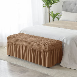 FORCHEER Dining Bench Clover For Dining Room 1 Piece Bubble Lattice Piano Bench Slipcover With Skirt S/M/L Ottman Dust Cover Removable Washable For Living Room