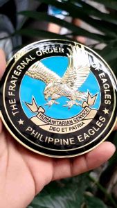 The fraternal Order of Eagles Laminated emblem 4inches Eagles 4 inches Thick laminated/Non-Fading Emblem