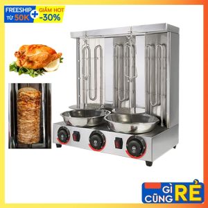 Máy nướng thịt gà vịt doner kebab dùng điện xoay tự động công suất 2400W
