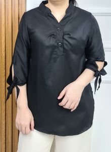 OS - Real Pict - Cod - Blouse Wanita Jumbo Atasan Blus Bigsize Kemeja Baju Cewek SACHIE SIze L dan XXL