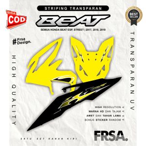 Striping transparan BEAT ESP 2017-2019 Sticker PNP Motif Varky kekinian
