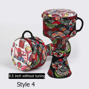 8.5inch African Drum Hand Percussion Instrument Beginner Friendly Hand Drum Universal for Kids & Adults