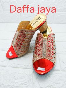 Daffa Sandal Pesta Wanita Heel Payet Terbaru 2020 COD/Bayar Di Tempat