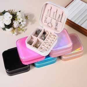 DSFCY PU Leather Jewelry Packing Bag Large Capacity Earrings Storage Case Portable Necklaces Rings Mini Jewelry Display Box Travel
