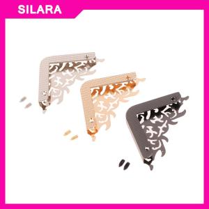 SILARA Metal Bags Corner Protectors With 2 Screws Handbags Clip Edges Hollow Fixed Decorative Buckle DIY Hardware Accessories