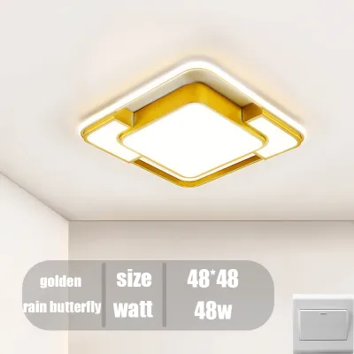 LED Ceiling Light 3 Color with remote Golden Living room bedroom light modern ceiling lamp home lighting With switch