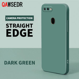 QAWSEDR สำหรับ OPPO A5S A12 A7 2018 A11K F9 Pro Carema ป้องกันสแควร์ตรงขอบซิลิโคนกันกระแทกปลอกโทรศัพท์นุ่มกรณีฝาครอบ