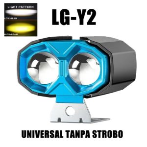 Super Bright 4000-Lumen LED Motorcycle Spotlight | Universal 20W Car & Motorcycle Spotlight Dual-Lens Design – 6000K Long-Range White Light Anti-Fog/Rain-Resistant Yellow Light