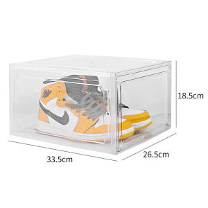 [Original 24 hours delivery]transparent sneaker shoes rack cabinet Acrylic Shoe Box Magnetic Clear Stackable Organizer Large Space Container Storage