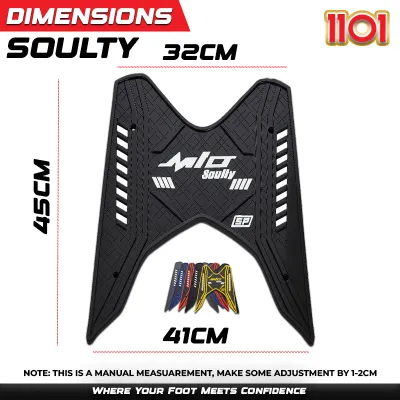 1101 Foot Matting Rubber For MIO M3/MIO SPORTY/MIO SOULTY/CLICK150I/BEAT/CLICK125I Red/Black/Gray/Blue/Yellow/Orange