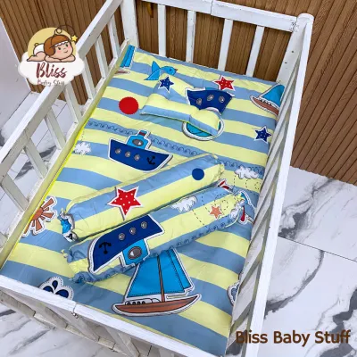 5in1 Crib Set Mattress for Baby Newborn Baby 100% Canadian Cotton Bedding with FREE Gift | Crib Not included