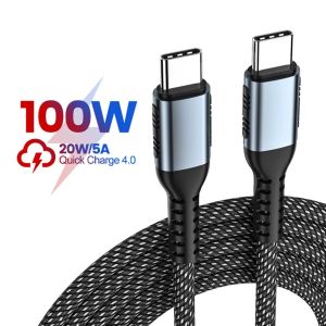 5A PD 100W 60W Type C to Type C Fast Charging Cable for iPhone 15 Xiaomi Samsung MacBook iPad Mobile Phone Cord Type C to Type C USB Cable
