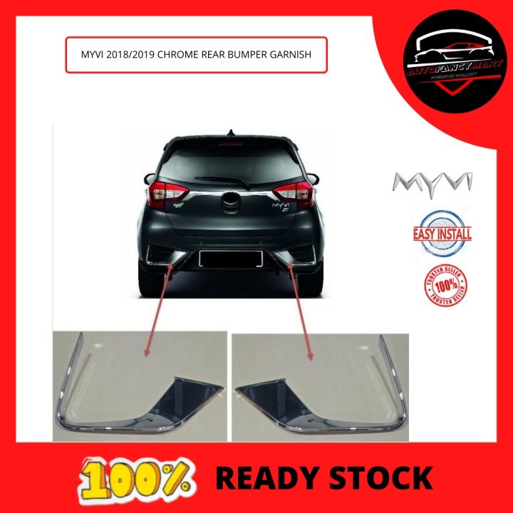 MYVI 2018/2019 CHROME REAR BUMPER GARNISH Lazada