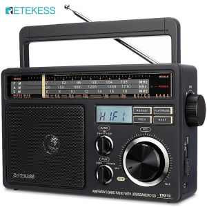 Retekess TR618 Portable AM FM SW Radio Ultra-long Battery Life High-quality Radio Best Reception Radio Supports SD TF USB Suitable for Family and Elderly Use