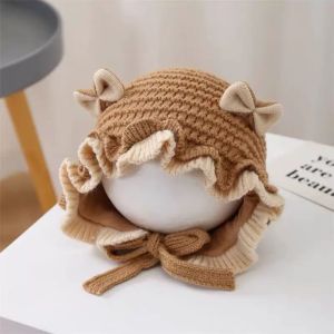 OWMXZL Vải dệt mềm mại Mũ bịt tai cho bé Đàn hồi Bông Mũ bảo vệ tai cho trẻ em Dễ thương Ấm áp Mũ len ấm áp cho trẻ biết đi Mùa Thu Đông
