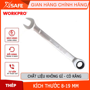 Cờ lê kết hợp 2 đầu vặn có răng size 8-19mm Workpro
