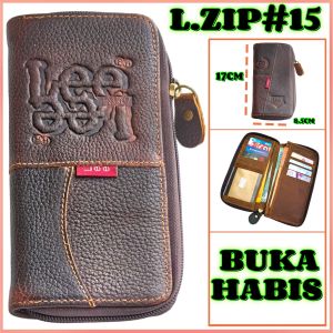 DOMPET PANJANG ZIP LELAKI KULIT LEMBU ASLI GENIUNE COW LEATHER MEN ZIPPER LONG WALLET READY STOCK IN MALAYSIA BEG DUIT LELAKI KULIT ASLI