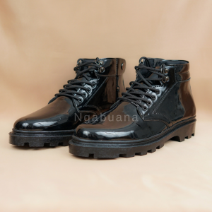Sepatu Pria PDH Terbaru dengan Pilihan Mengkilap dan Doff - Model Tali Resleting untuk Dinas TNI POLRI Security dan SATPAM INTANSI