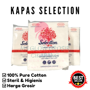 Selection Facial Cotton Kapas Wajah 35gr / Selection Kapas Kecantikan 35gr Lusinan Murah