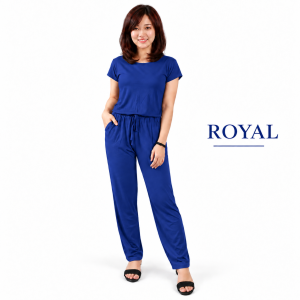 Women Plain Cotton Spandex Jumpsuits | Stretchable Comfy Casual Jumpsuit with Pockets | Free Size